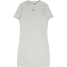 Puma Dam Klänningar Puma Women's Classics Ribbed Tee Dress, Female, Kläder, kjolar och klänningar, Vit