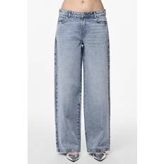 Pieces Dam Jeans Pieces Pcselma Lw Wide Jeans - Blå