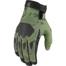 ICON Hooligan Motorcycle Gloves, green-multicolored