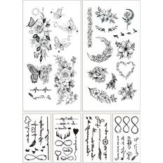 Body Makeup Shein Tattoo Sticker Kits Flower Butterfly Temporary Tattoos For WomenMix Tattoo Stickers AdultsFake Tattoos That Look Real For MenWomen and Girls B