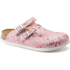 Birkenstock Dame Tresko Birkenstock 101666 Kay SL BF Women Work-Clogs Super Outsole Open Heel Area Flower Rose L11