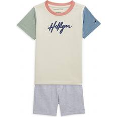 Tommy Hilfiger Other Sets Children's Clothing Tommy Hilfiger Little Boy's 2-Piece Colorblock Tee & Shorts Set Beige Multi 2T