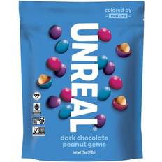 Dark chocolate candy Unreal Dark Chocolate Peanut Gems 13oz 1pack