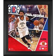 Sports Fan Apparel Fanatics Authentic Paul George LA Clippers Framed 15" x 17" Impact Player Collage with Piece of Team-Used Basketball Limited Edition 500