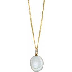 Diamanten - Gold Charms & Anhänger Elements Gold Baroque Pearl Diamond Pendant GP2171W