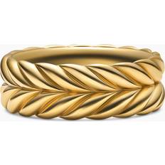 David Yurman Rings David Yurman Chevron Band Ring in 18K Yellow Gold