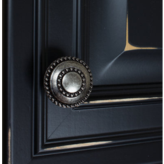 GlideRite 1.375-inch Round Double-Ring Beaded Weathered Nickel Cabinet Knobs 25 1pcs