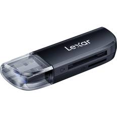 LEXAR Dual Slot USB-A Reader, USB 3.2 Gen 1 Up to 104MB/s, USB-A for SD/MicroSD/SDHC/SDXC Camera Card Reader Adapter, OTG MicroSD Card Reader for PC/Laptop/Tablet