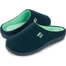 Turquoise - Women Slippers Dove Original Two-Tone Memory Foam Slipper - Teal