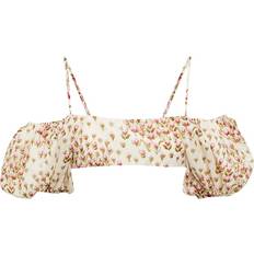 Cropped Blusen Floral Off-shoulder Cropped Top