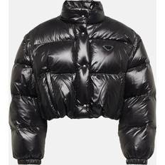 Prada Clothing Prada Re-Nylon Cropped Down Jacket - Black