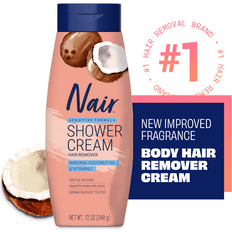 Hair Removal Products Nair Sensitive Shower Cream Hair Remover Coconut Oil Vitamin E Body Removal Cream