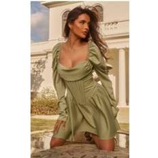 PrettyLittleThing Robe patineuse vert sauge - Vert sauge