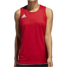 Adidas Red Tank Tops Adidas Women's Mesh Pinnie Reversible Sports Tank Top in Power Red CF0909 HerRoom.com