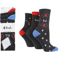 Pringle Pack of Womens Charcoal Jacquard Socks
