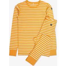 Yellow Pyjamas Polarn O. Pyret Striped Adult Pyjamas Yellow x