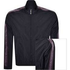 Armani Men Outerwear Armani Navy Blouson Jacket with Purple Bands - Blue