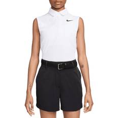 Nike Women Polo Shirts Nike Women's Tour Dri-FIT ADV Sleeveless Golf Polo, Medium, White