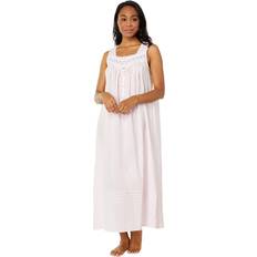 Eileen West Cotton Dobby Stripe Woven Sleeveless Ballet Nightgown Blush