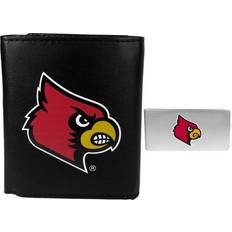 Siskiyou Siskiyou CTRL88BMP Male NCAA Louisville Cardinals Tri-fold Wallet & Money Clip, Black