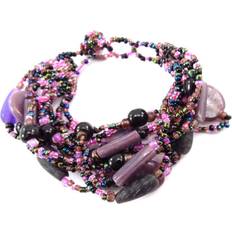 Purple Bracelets Les Trésors de Lily [J7026] Purple 'Calcutta' Designer Bracelet