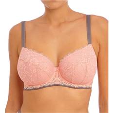 Freya Womens Offbeat Underwired Padded Half Cup Bra Pink Polyamide