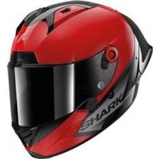 Red Motorcycle Helmets Shark Aeron GP Plain Motorcycle Helmet 59-60cm Red Black Carbon, Red