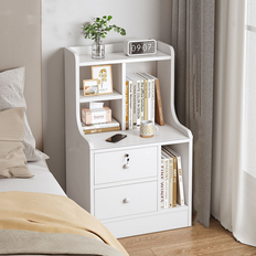 Furniture Bed Bath & Beyond Modern Nightstand with 2 Drawersand Bedside Table