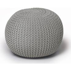 Urban Shop Round Knit Pouffe