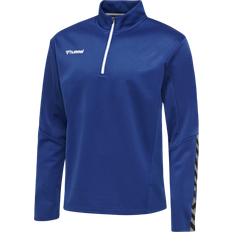 XL Sweatshirts Hummel Authentic 1/2 Zip Sweatshirt - Blå/Vit