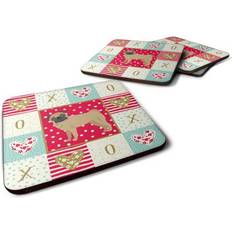 Handwash Coasters Caroline's Treasures Carolines Treasures CK5886FC Pug Love Foam Coaster