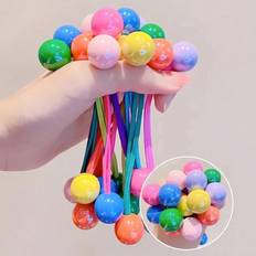 Children Hair Ties Shein pcs CandyColored Dual Ball Simple Hair Ties No Hurt Elastic Ribbon Bands Perfect