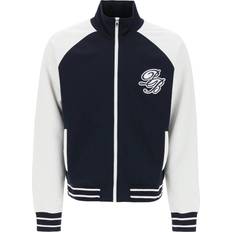 Balmain Uomo Abbigliamento esterno Balmain Collegejacke mit Logo-Applikation Herren Baumwolle/Polyester Blau