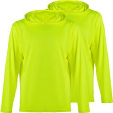 Green Rash Guards & Base Layers ProtectX 2-Pack High Visibility Lightweight Long Sleeve Hoodie, Sun Protection UPF Quick-Dry, SPF UV Shirt, Active Wear Neon Green