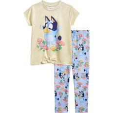 Other Sets Bluey Floral Toddler Girls T-Shirt and Leggings Outfit Set Yellow/Blue 5T