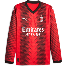 Puma 2023-24 AC Milan Men's Stadium Home Long-Sleeve Jersey