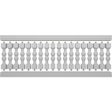 Stair Railings Ekena Millwork Fiberthane Avalon Balustrade Railing Kit, Fiberglass in White 42 H x 120 W x 7 D in s- White