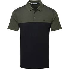 Calvin Klein Elastane/Lycra/Spandex Polo Shirts Calvin Klein COLOUR BLOCK POLO SHIRT Olive Marl/Black