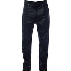 Leather Jeans Infinity Leather Infinity Leather Mens Black '501' Jeans-Montana Waist