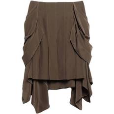 Skjørt Chloé Woman Mini skirt Military green Silk