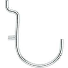 DIY Accessories National Hardware V2306-1.5 1-1/2 Inch Curved Hook with Lock for 1/8" and 1/4" Pegboard Pack of 5 Zinc Organizers Accessories and Parts Peg