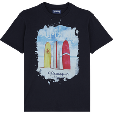 Vilebrequin Tops Vilebrequin Men Cotton T-shirt Surf's Up - Blue