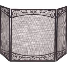 Panacea Brown/Gray Brushed Steel Fireplace Screen