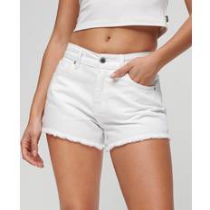 Superdry Women Clothing Superdry Women's High Rise Denim Shorts White