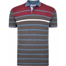 Kam Polo Shirts Kam Fashion Stripe Pique Polo Colour: BURGUNDY