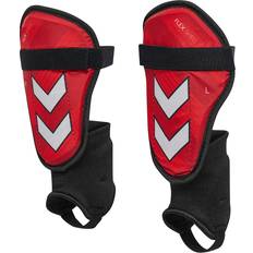 Red Shin Guards Hummel Flex Shell Schienbeinschoner 4120 pompeian red Rot