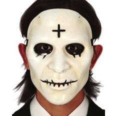 Kostumer LS2 PVC Maske mit Kreuz weiß für Halloween kaufen