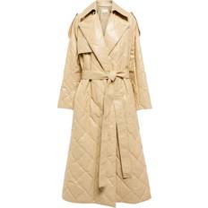 The Row Agathon Quilted Leather Trench Coat - Beige
