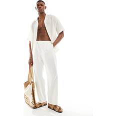 Weekday Clothing Weekday Seth Linen Blend Trousers - Off-White