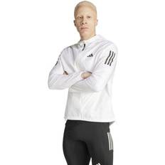 Running - White Outerwear adidas Hooded Waterproof Jacket Own The Run - Blanc